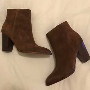 Sam Edelman Blake Brown Suede Booties