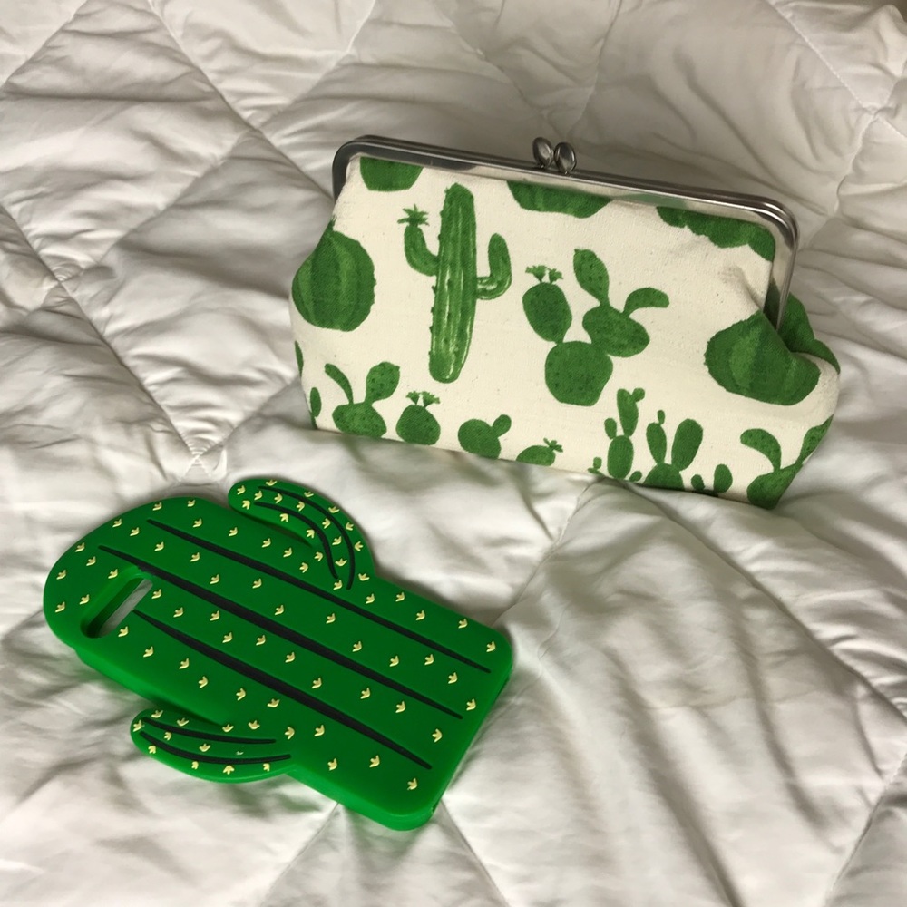 CACTUS CLUTCH AND IPHONE 6/7 PLUS CASE