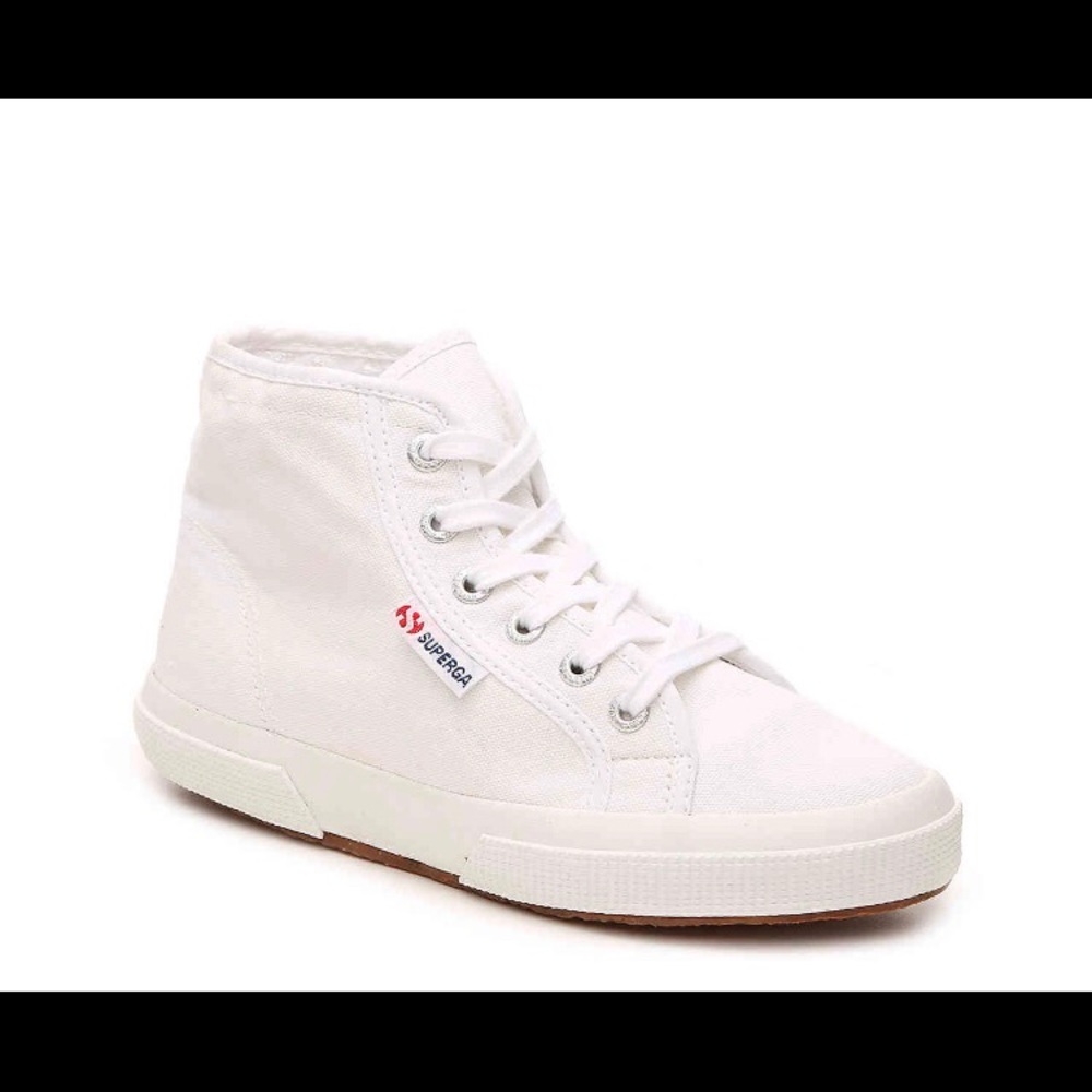 Superga Hightops worn once, excellent condition