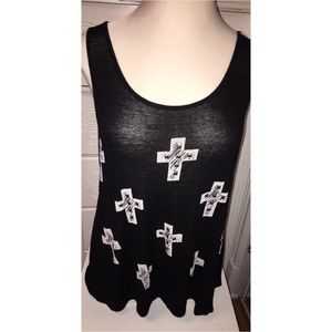 Fashion To Figure Plus Size Studded Cross Tank