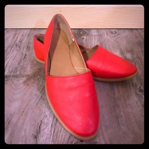 Coral flat loafers