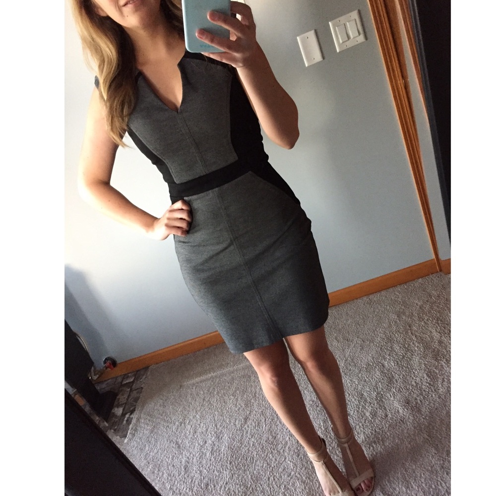 Black and gray dress