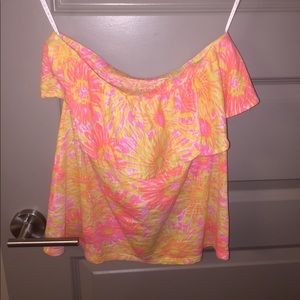 Lilly pulitzer strapless cotton shirt