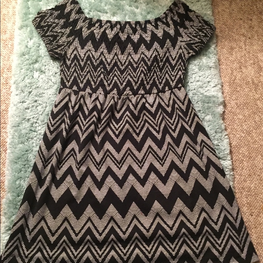 Black off shoulder dress