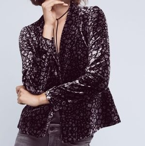 🔮New Anthropologie elevenses Lumi Velvet Blazer