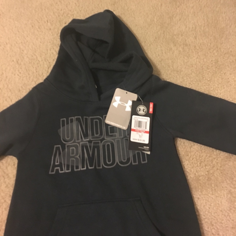 Under Armour youth size XS black hoodie NWT - Picture 2 of 6