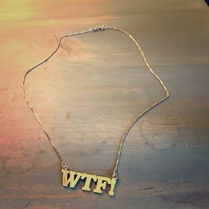 Sterling silver “WTF!” Necklace