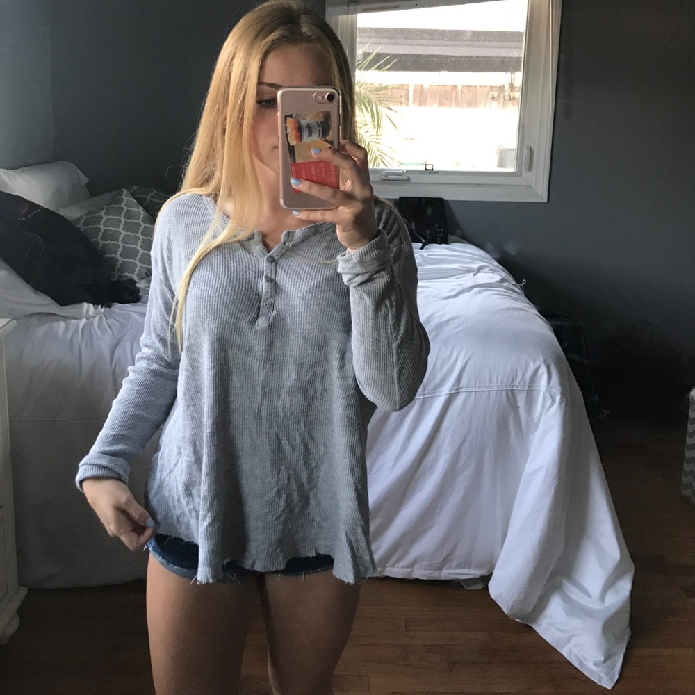 Half button up