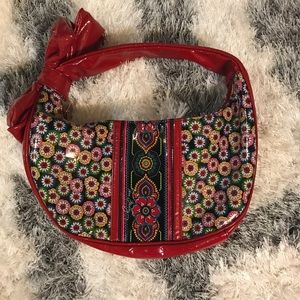 Rare! Retired paprika Frill Vera Bradley hobo bag