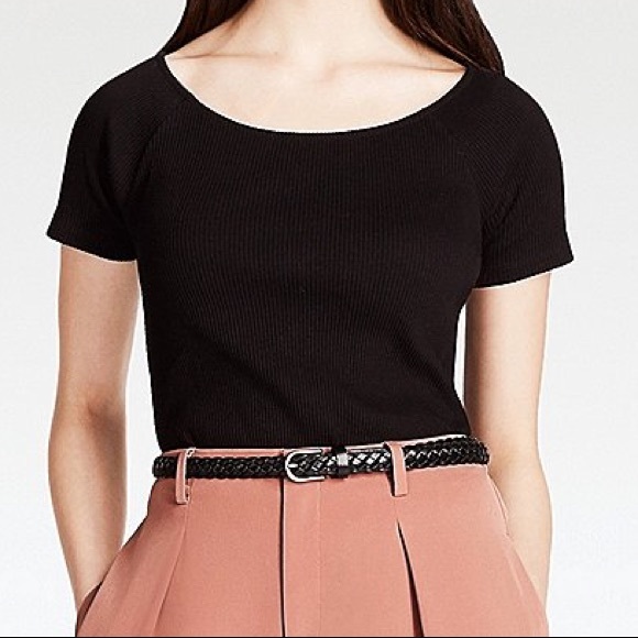 Baby blue ballet neck ribbed top - Picture 6 of 6