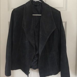 Navy suede jacket
