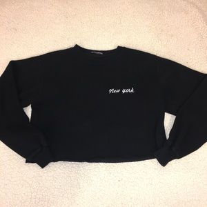 Cropped Brandy Melville New York crewneck