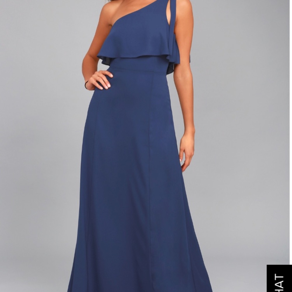 One shoulder maxi dress