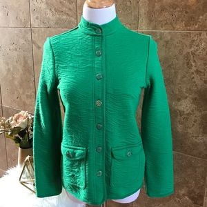 Isaac Mizrahi Live! Knit Jacket / Blazer Green