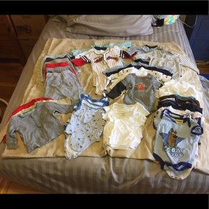 45 Piece lot of baby boy clothes 0-3 months