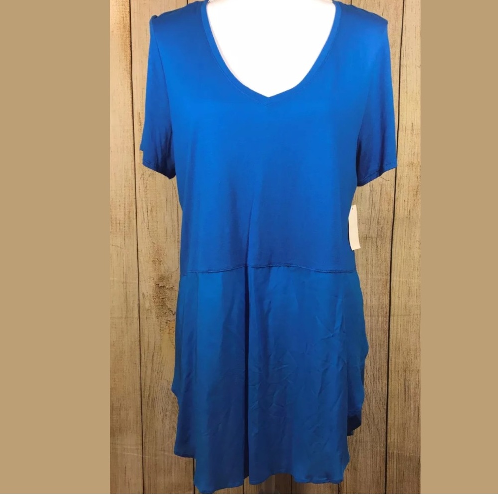 Two by Vince Camuto Blue Tunic Size Large