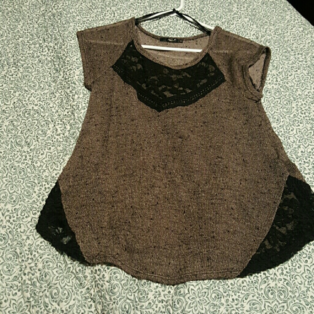 Brown knit top