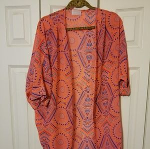 Aztec print kimono