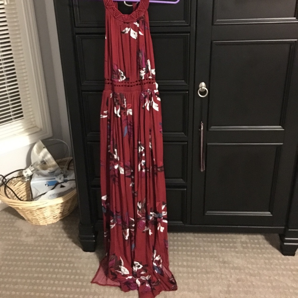 NWT open back maxi