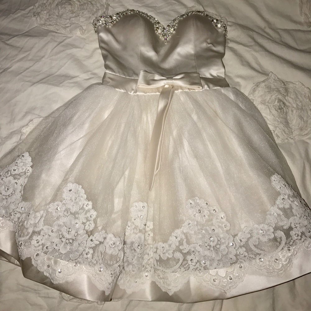 Sherri Hill short white/ivory dress. #prom - Picture 2 of 7