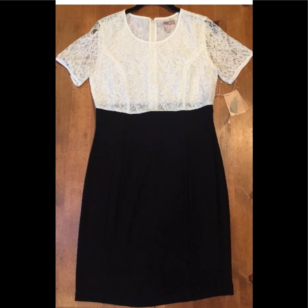 🌹✨Super flattering Sheath dress w/Cream Lace M🌹✨