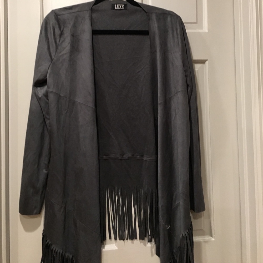Open front fringe jacket - Picture 4 of 5