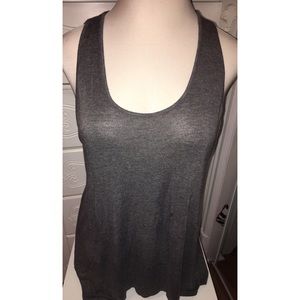 Forever 21 + Gray Tank with Back Cutout Detailing