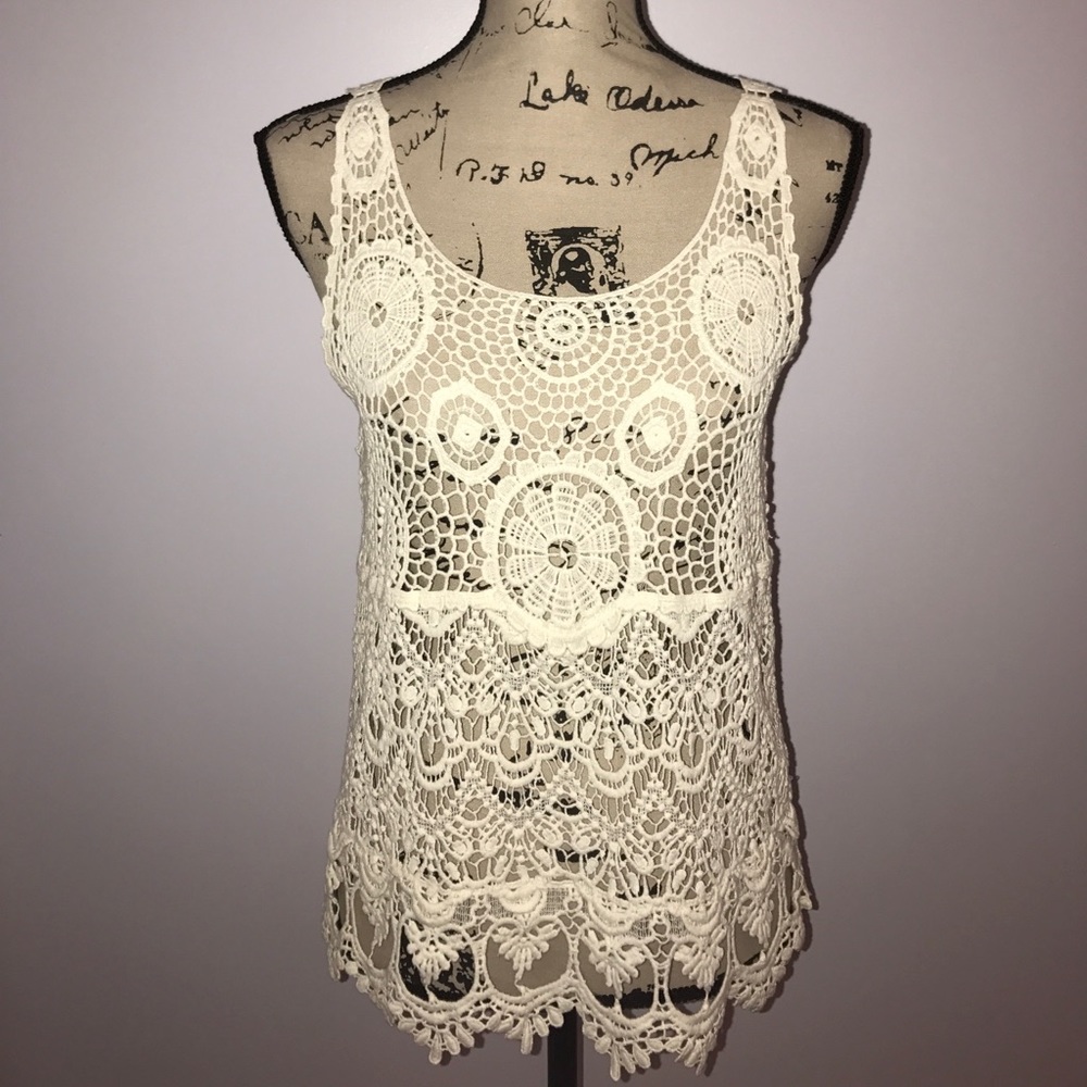Forever21 crochet tank top