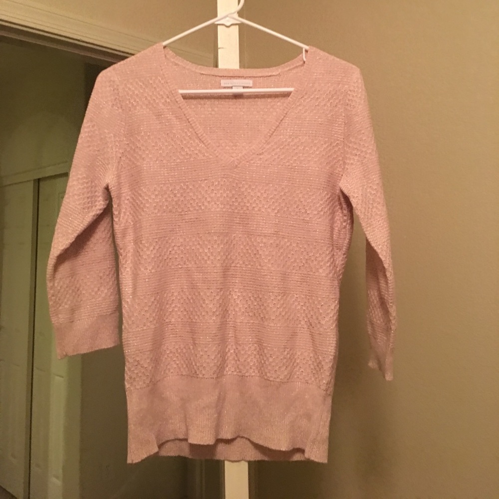 Pink with pink sparkly lightweight sweater