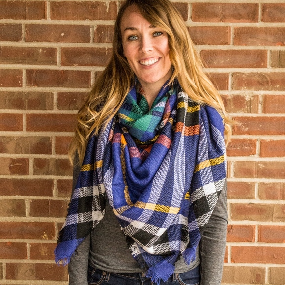Kyoot Klothing Accessories - Plaid Blanket Scarf