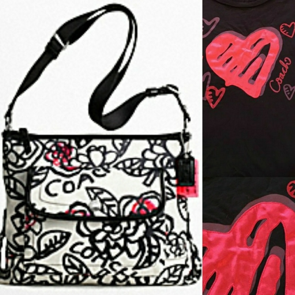 SALE! Coach Daisy Floral Graffiti Cross Body Bag 1