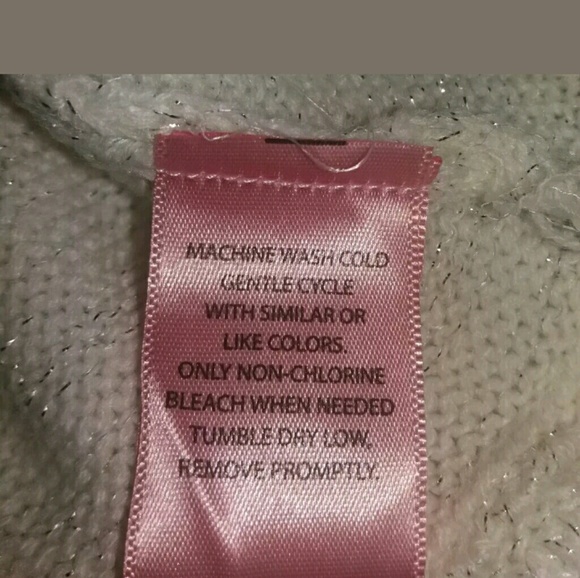 pink angel Girls Sweater Dress Off White Silver - Picture 5 of 8