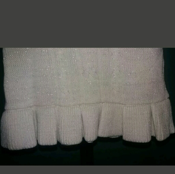 pink angel Girls Sweater Dress Off White Silver - Picture 8 of 8