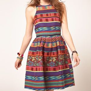 Asos collection skater dress with Mexican print.