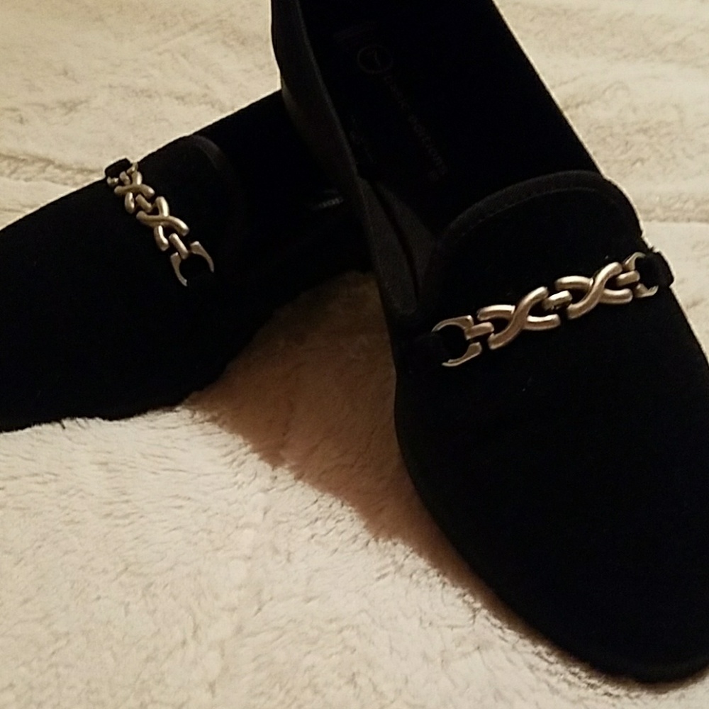 Black sued loafers