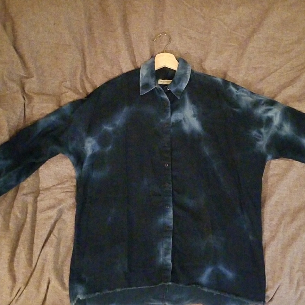 Unique Zara Denim Edition tie dye shirt xs