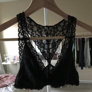 Black lace bralette