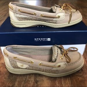 Sperry glitter boat shoes