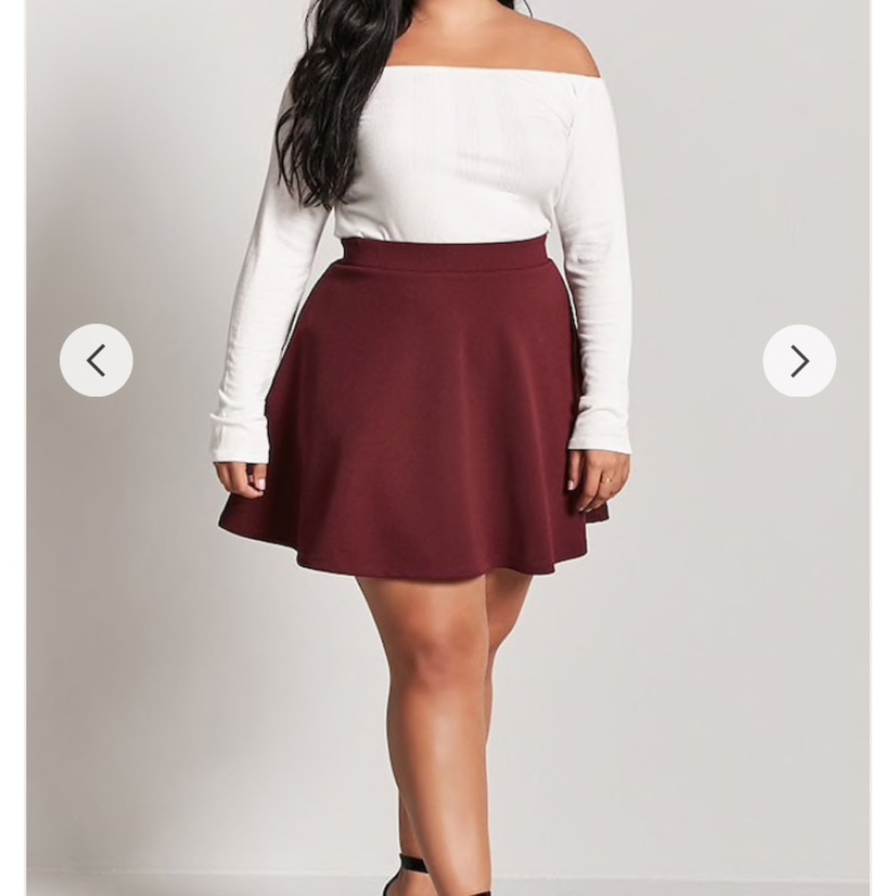 Forever 21 Plus Full Outfit (Shirt and Skirt)