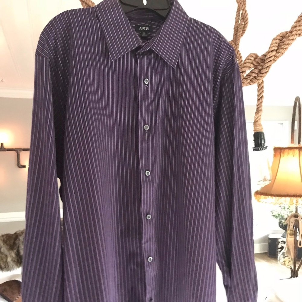 APT.9 Button Down Purple Dress Shirt