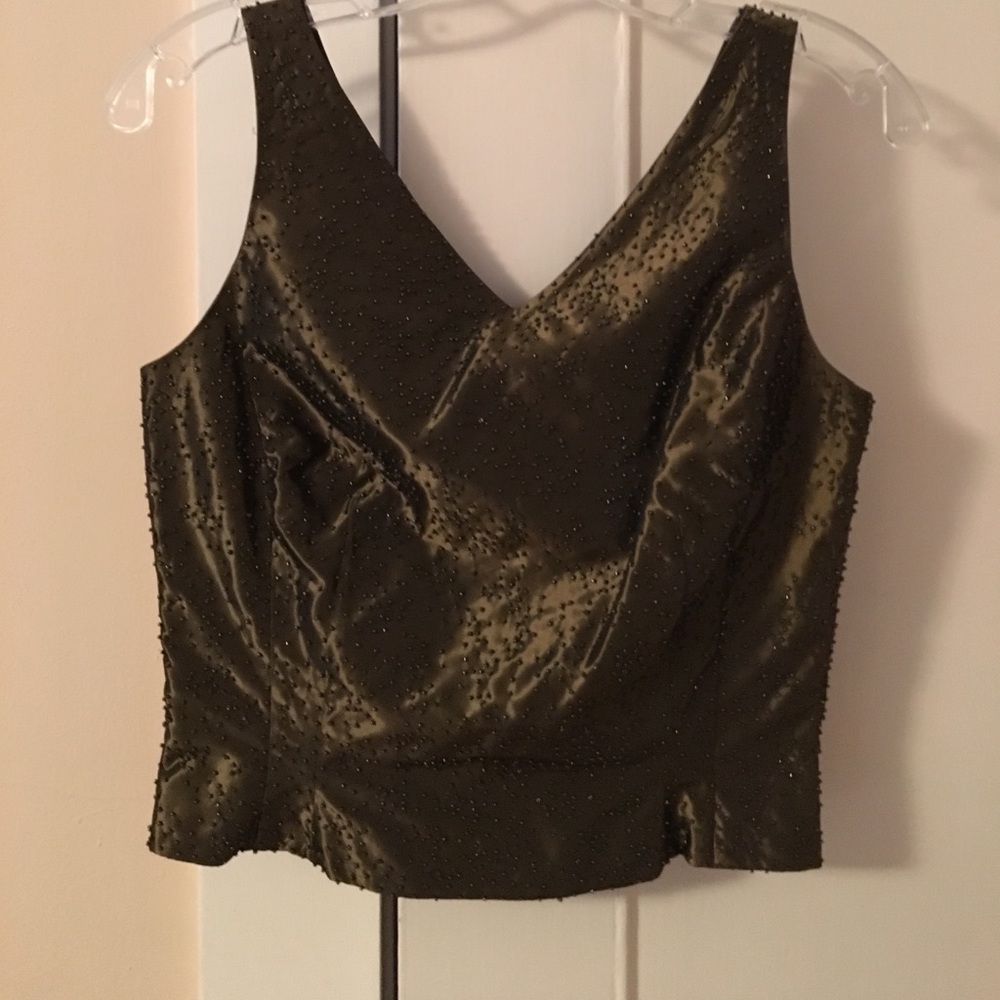 Talbots holiday beaded tank