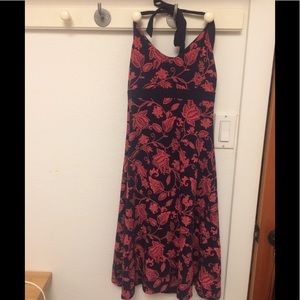 Patagonia women's flower dress dark blue and red