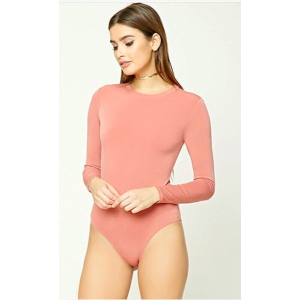 Rose crew neck bodysuit