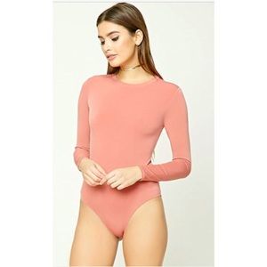 Rose crew neck bodysuit