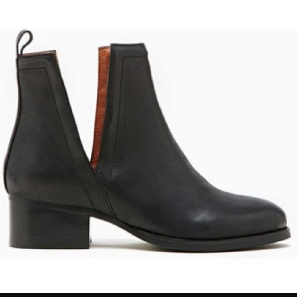 Jeffrey Campbell Black Leather Oriley Booties - Picture 6 of 6