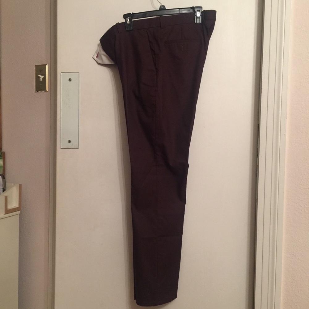 NWOT Perry Ellis Portfolio Slim Fit Burgundy Pants