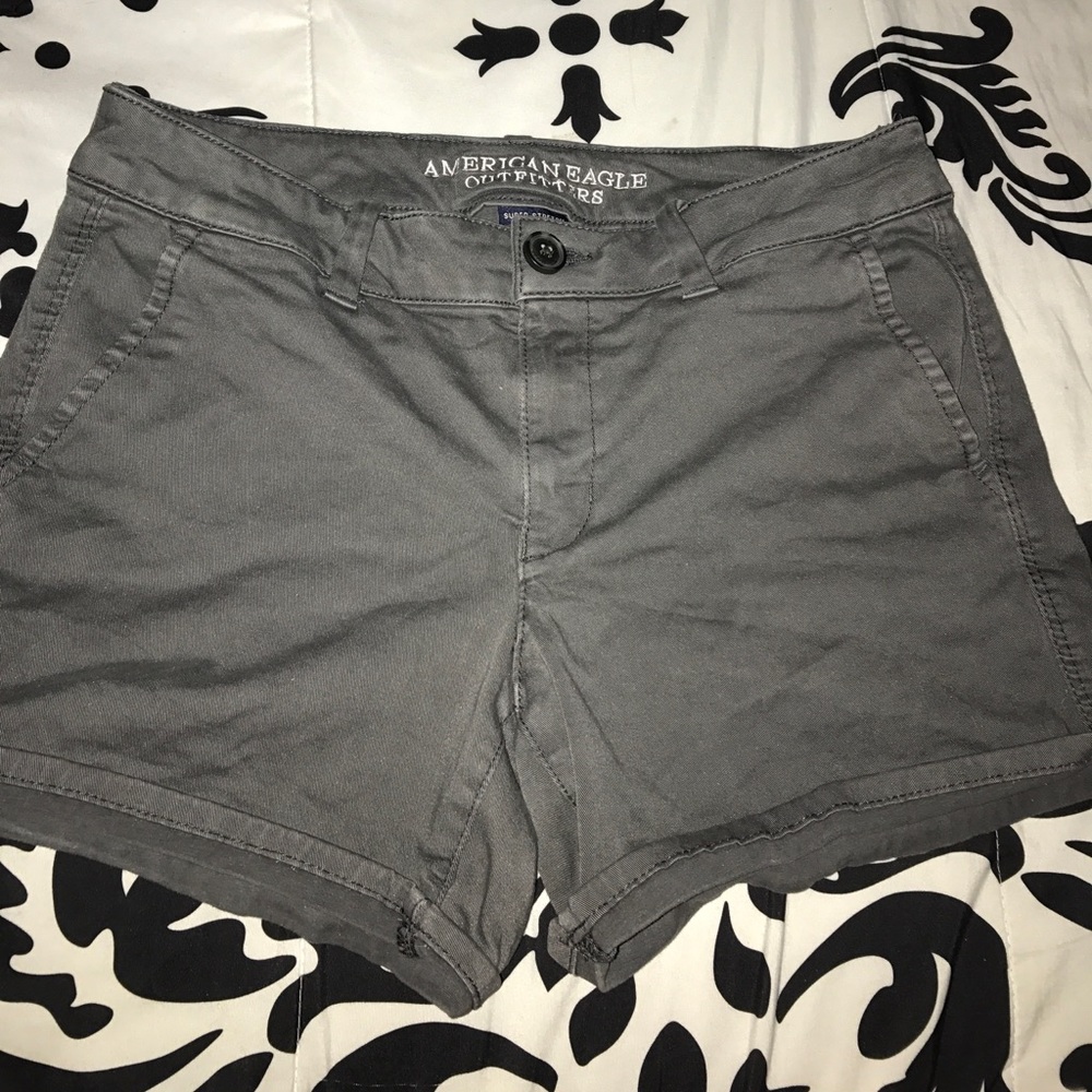 Grey American eagle stretchy shorts
