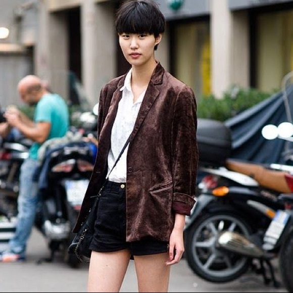 Soft chocolate-brown velvet jacket DONATED! - Picture 5 of 5