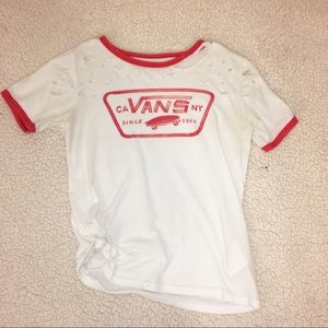Custom distressed Vans T-shirt