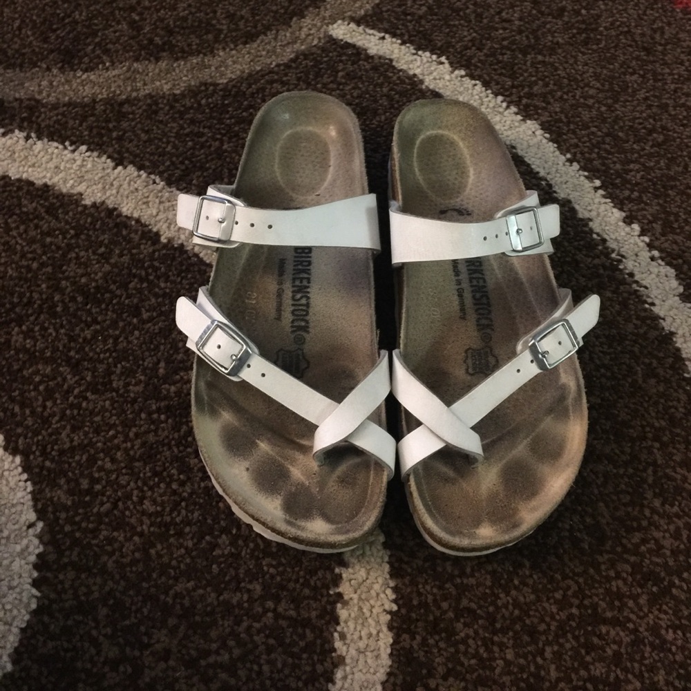 Birkenstock white sandals